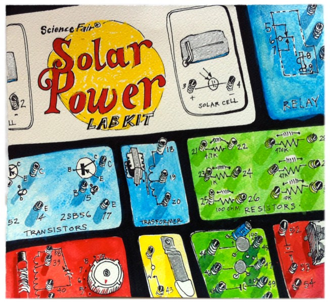 solar power drawing